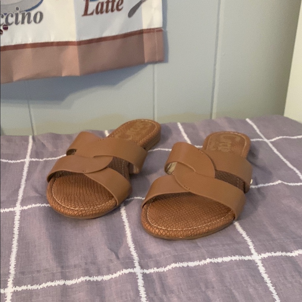 Brown Slide Sandals